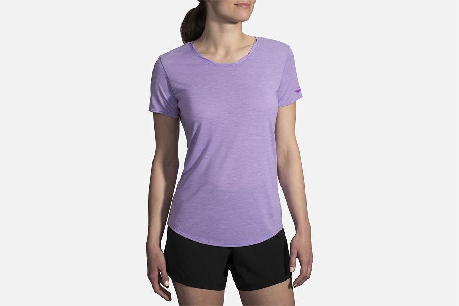 Brooks Distance Women Running Clothes & Running Shirt Purple YXV406129